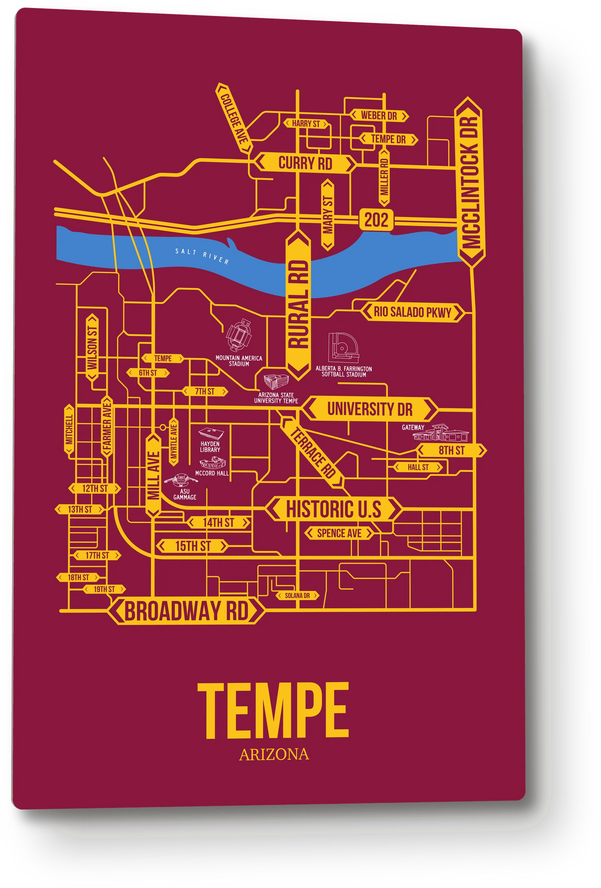 Tempe, Arizona street map 1