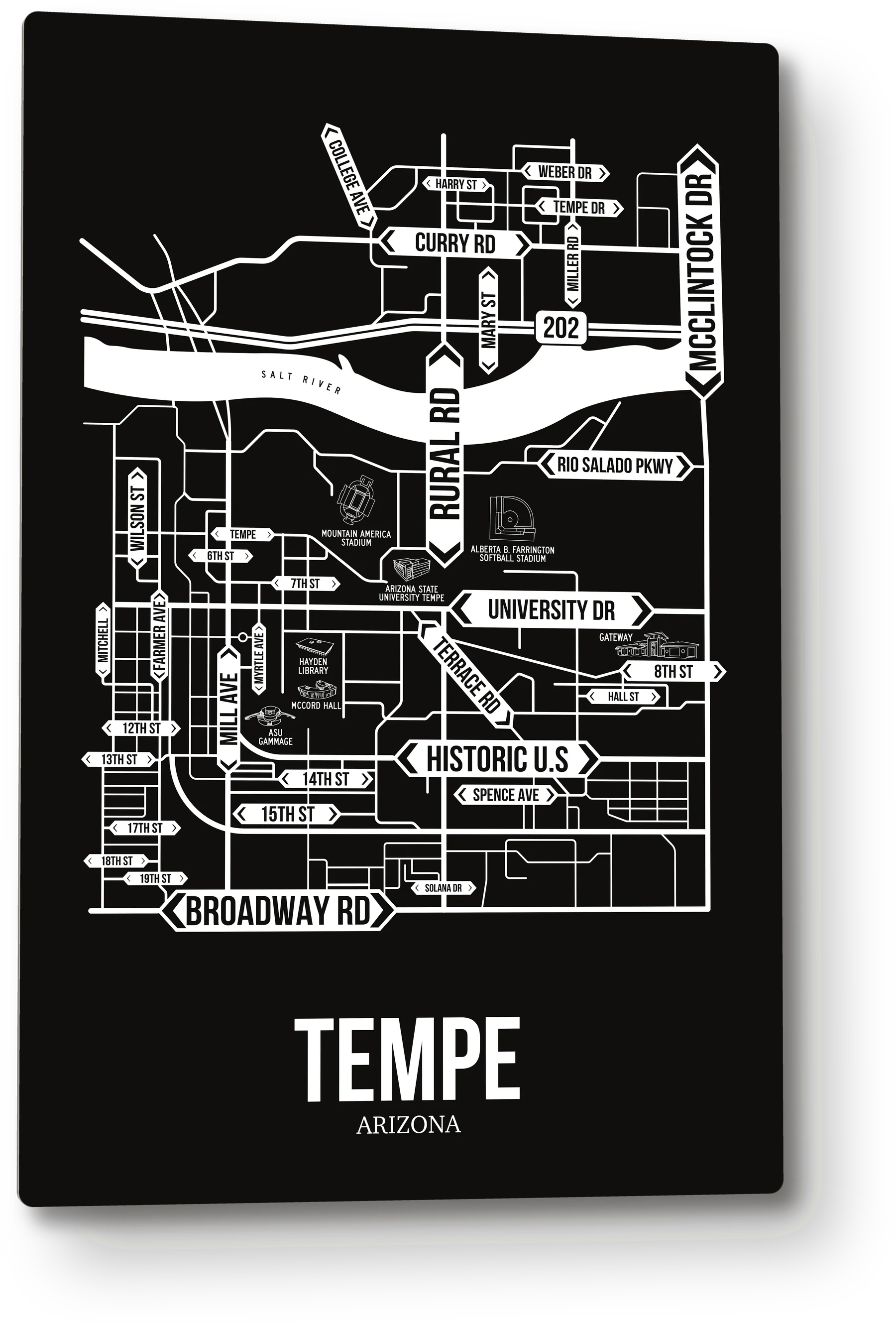 Tempe, Arizona street map 9