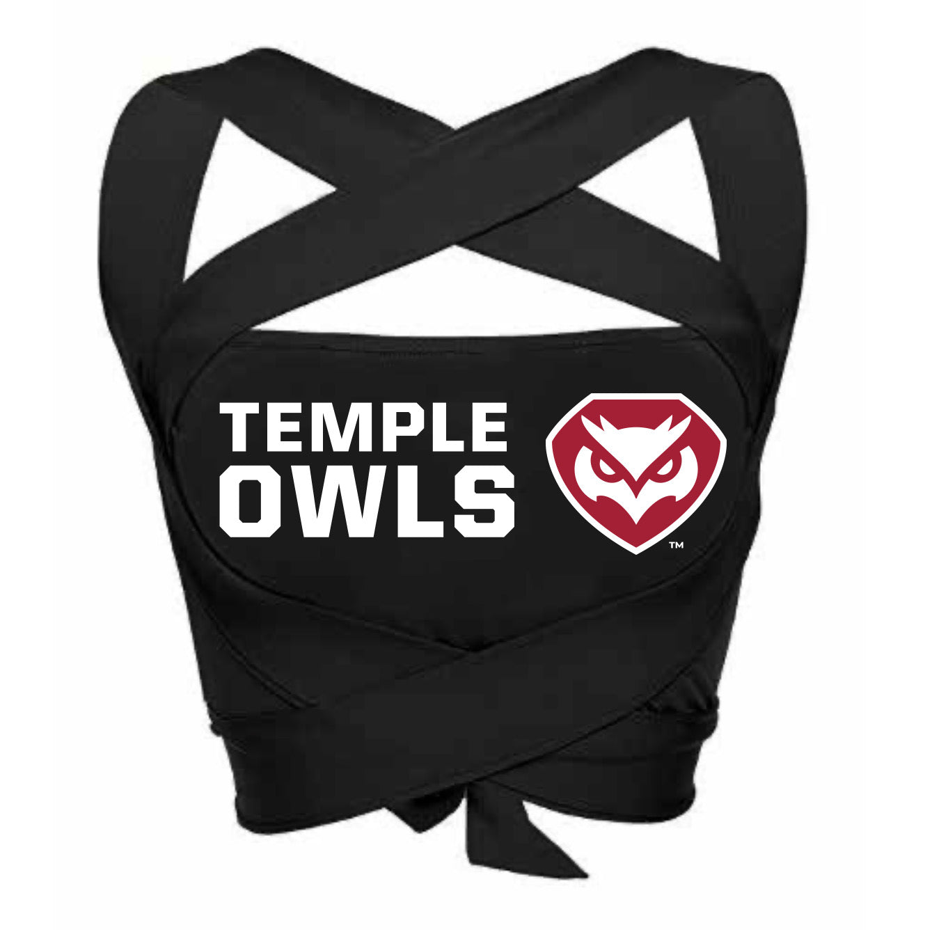 Temple Owls Black Multi Way Bandeau Top | lojobands 4