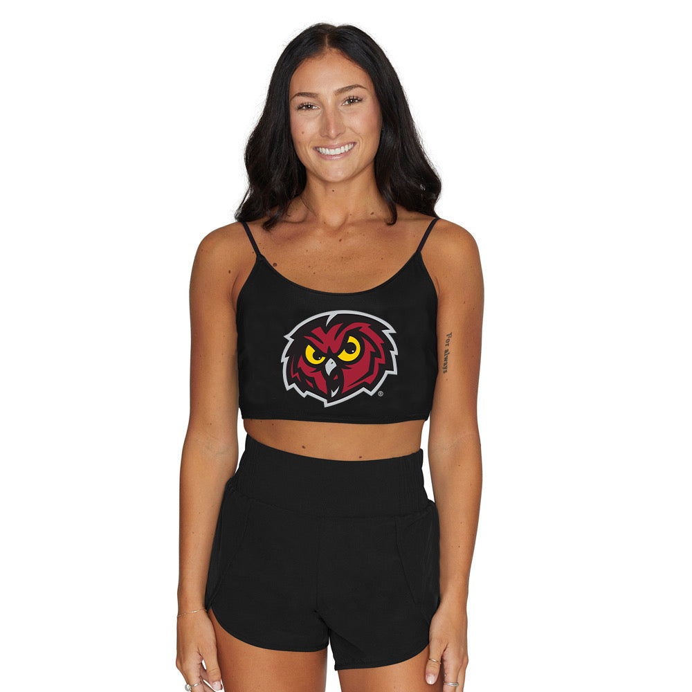 Temple Owls Black Spaghetti Tank | lojobands
