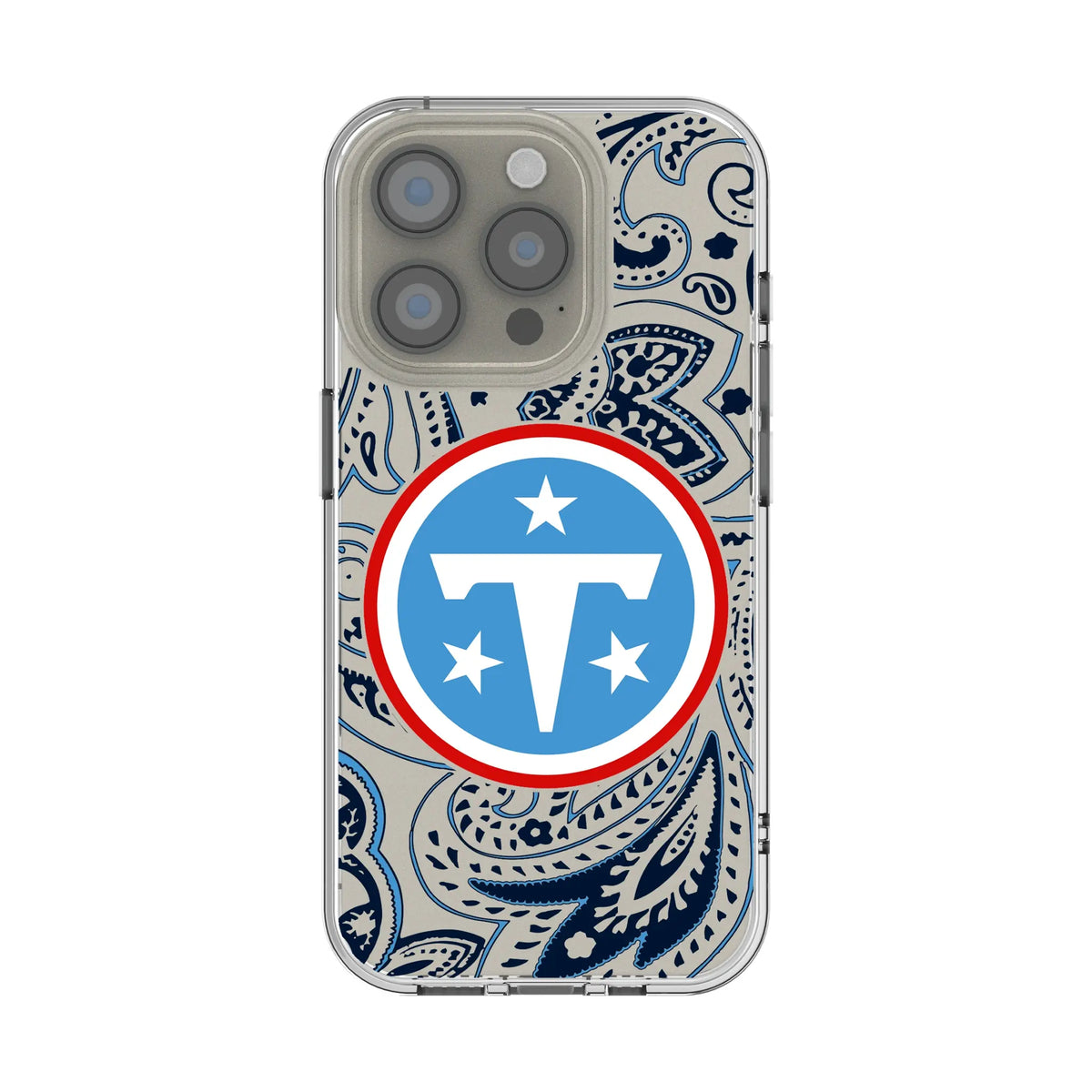 Tennessee Titans Paisley Clear Phone Case for Apple iPhone 18