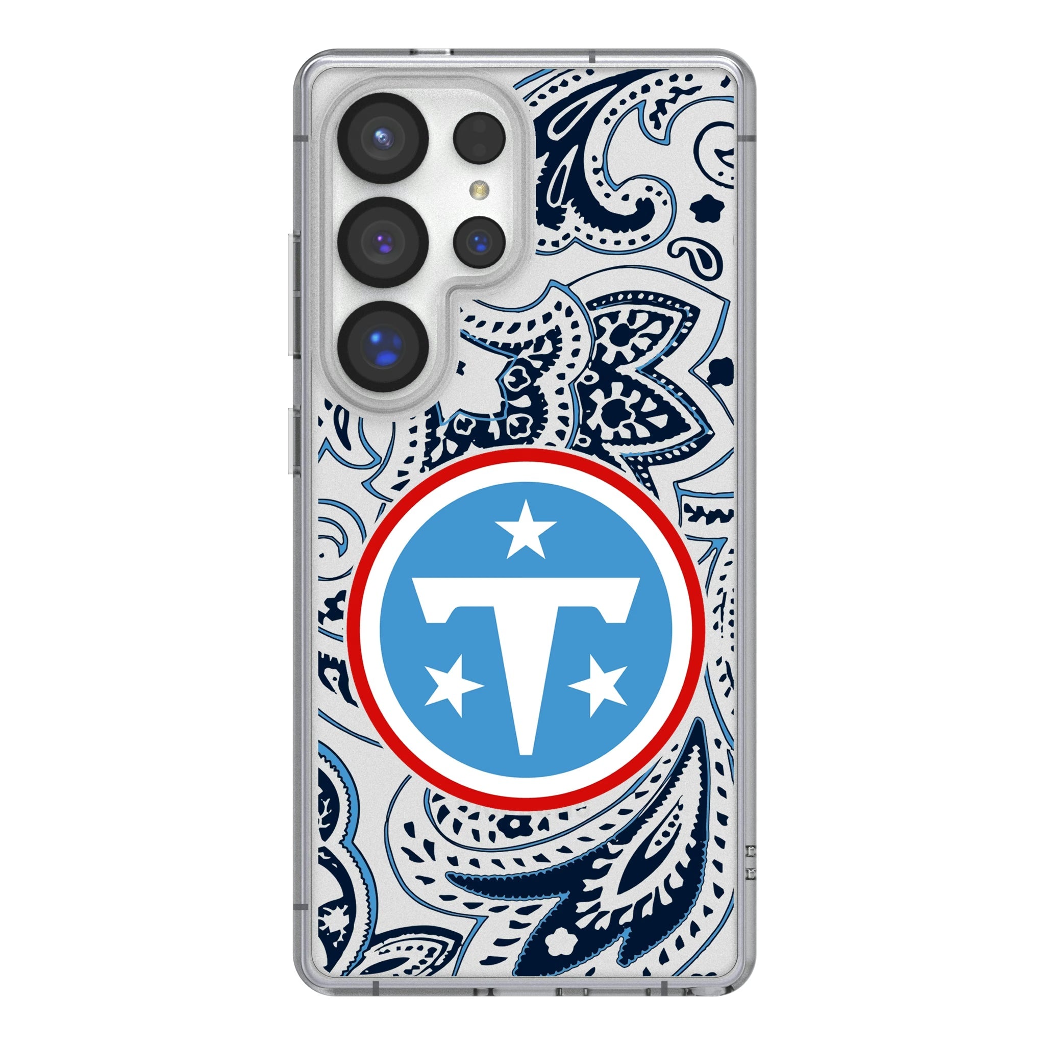Tennessee Titans Paisley Clear Phone Case for Samsung Galaxy 7