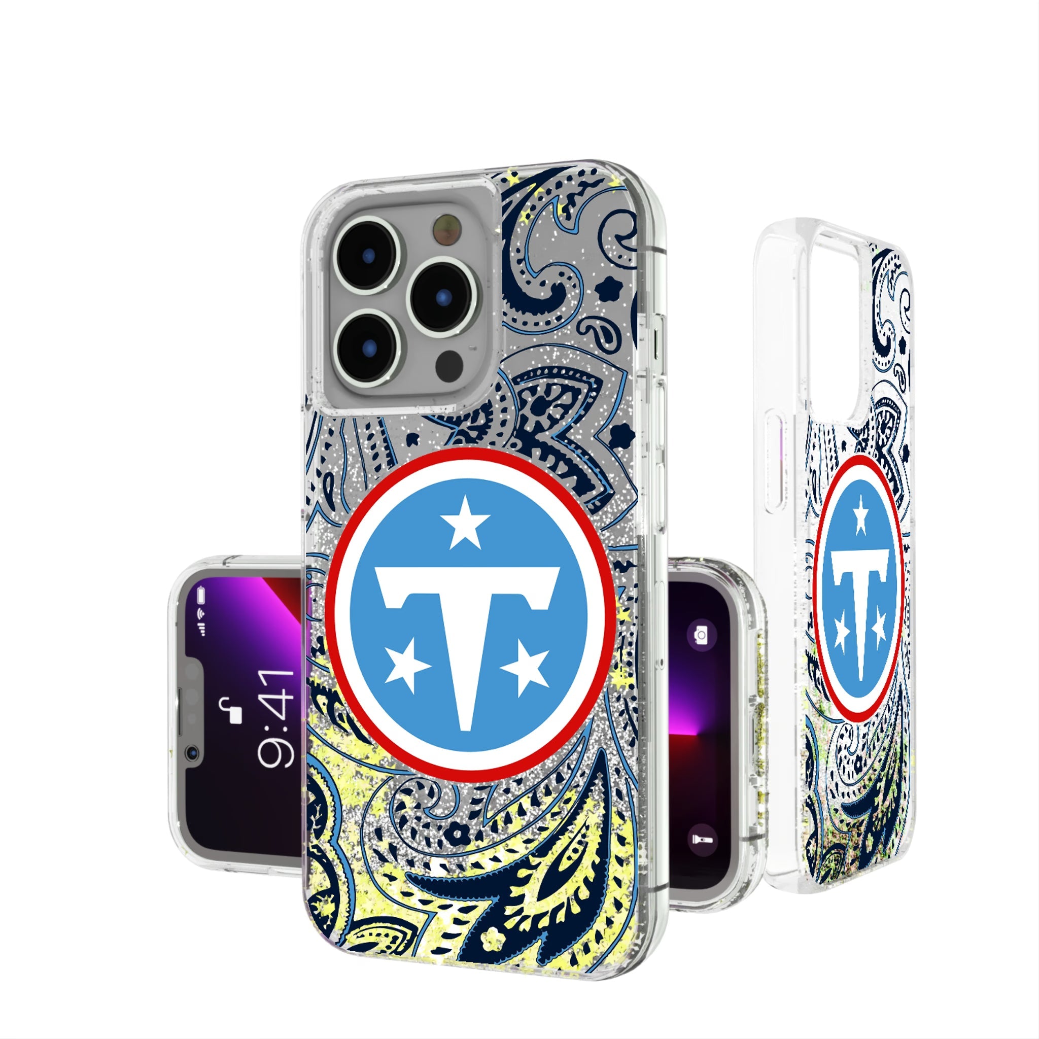 Tennessee Titans Paisley Glitter Phone Case 3