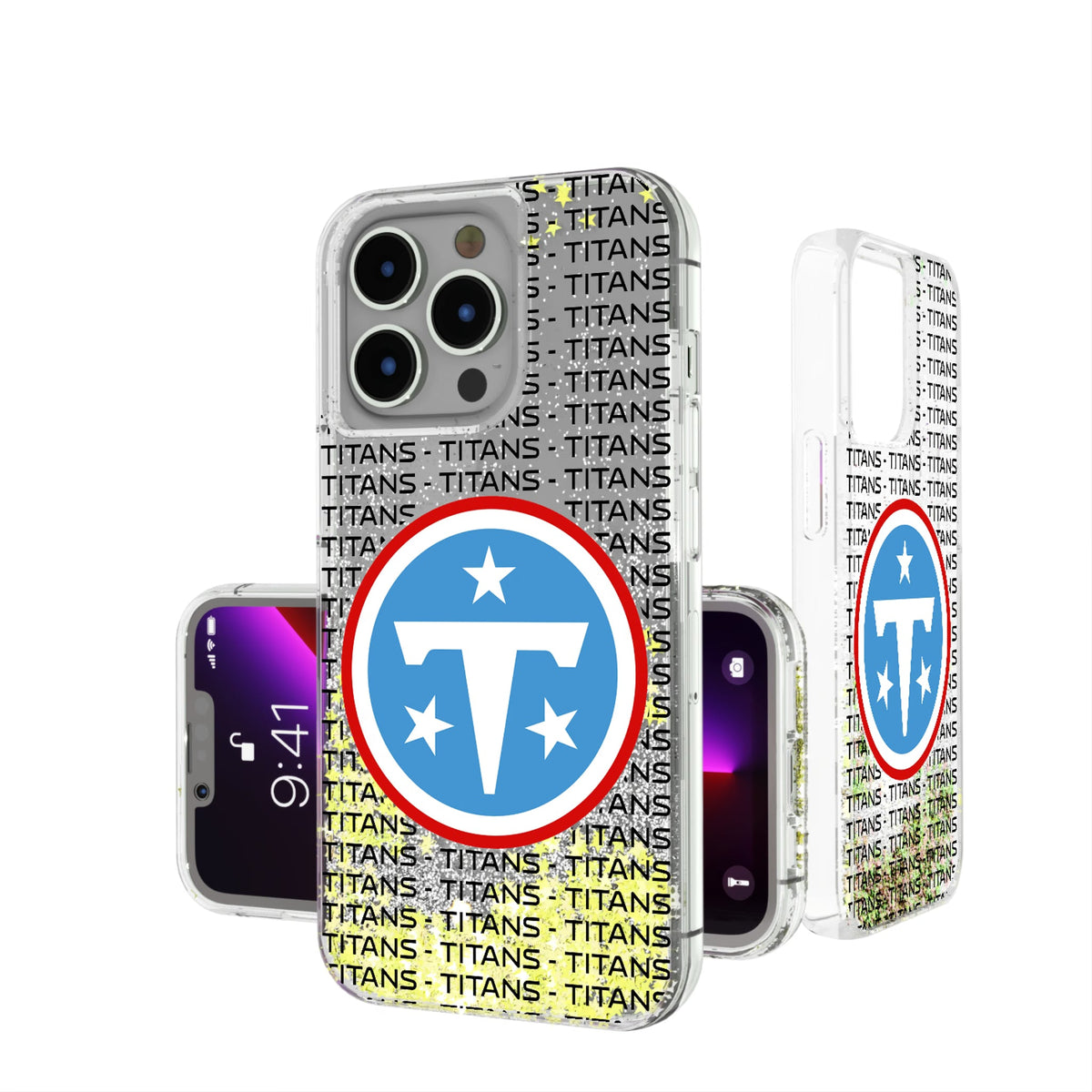 Tennessee Titans Text Backdrop Glitter Phone Case 3