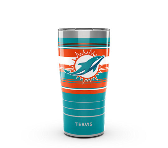 Miami Dolphins - NFL Hype Stripes Stainless Steel Tumbler 1