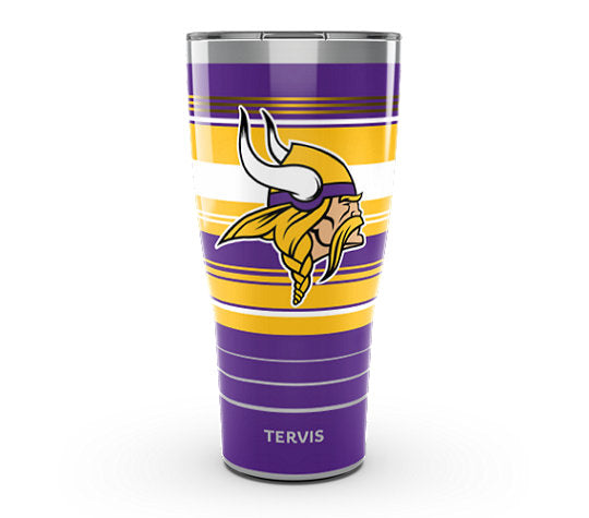 Minnesota Vikings - NFL Hype Stripes Stainless Steel Tumbler 2