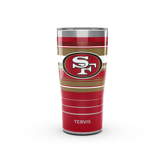 San Francisco 49ers - NFL Hype Stripes Stainless Steel Tumbler 1