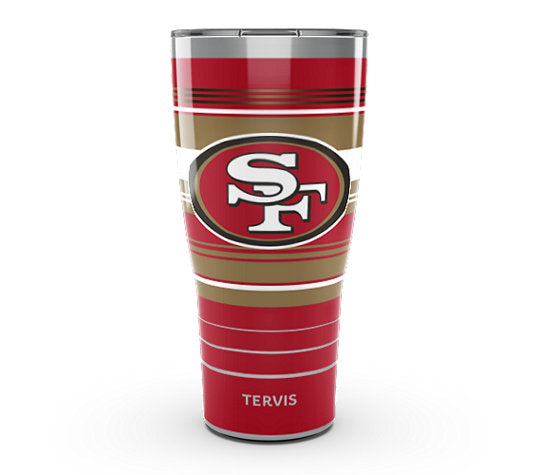 San Francisco 49ers - NFL Hype Stripes Stainless Steel Tumbler 2