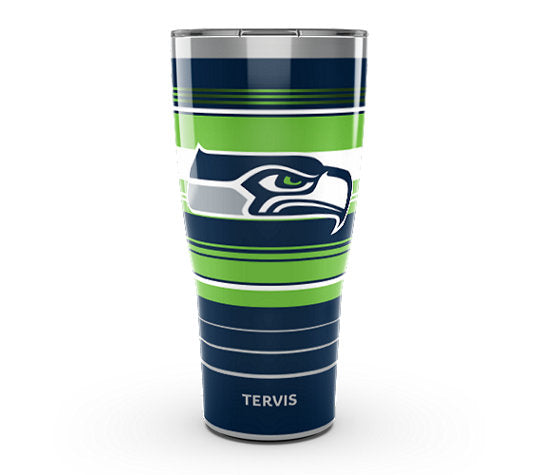 Seattle Seahawks - NFL Hype Stripes Stainless Steel Tumbler 2