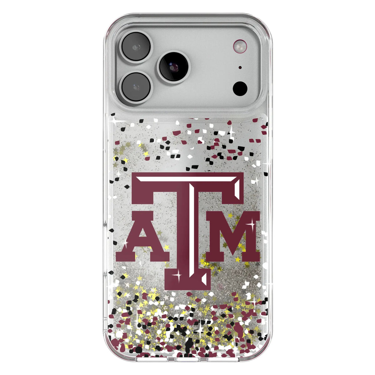 Texas A&M University Aggies Confetti Glitter Phone Case for Apple iPhone 18
