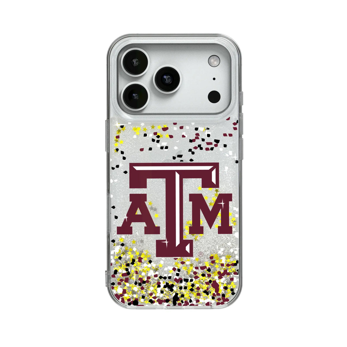 Texas A&M University Aggies Confetti Glitter Phone Case for Apple iPhone 17