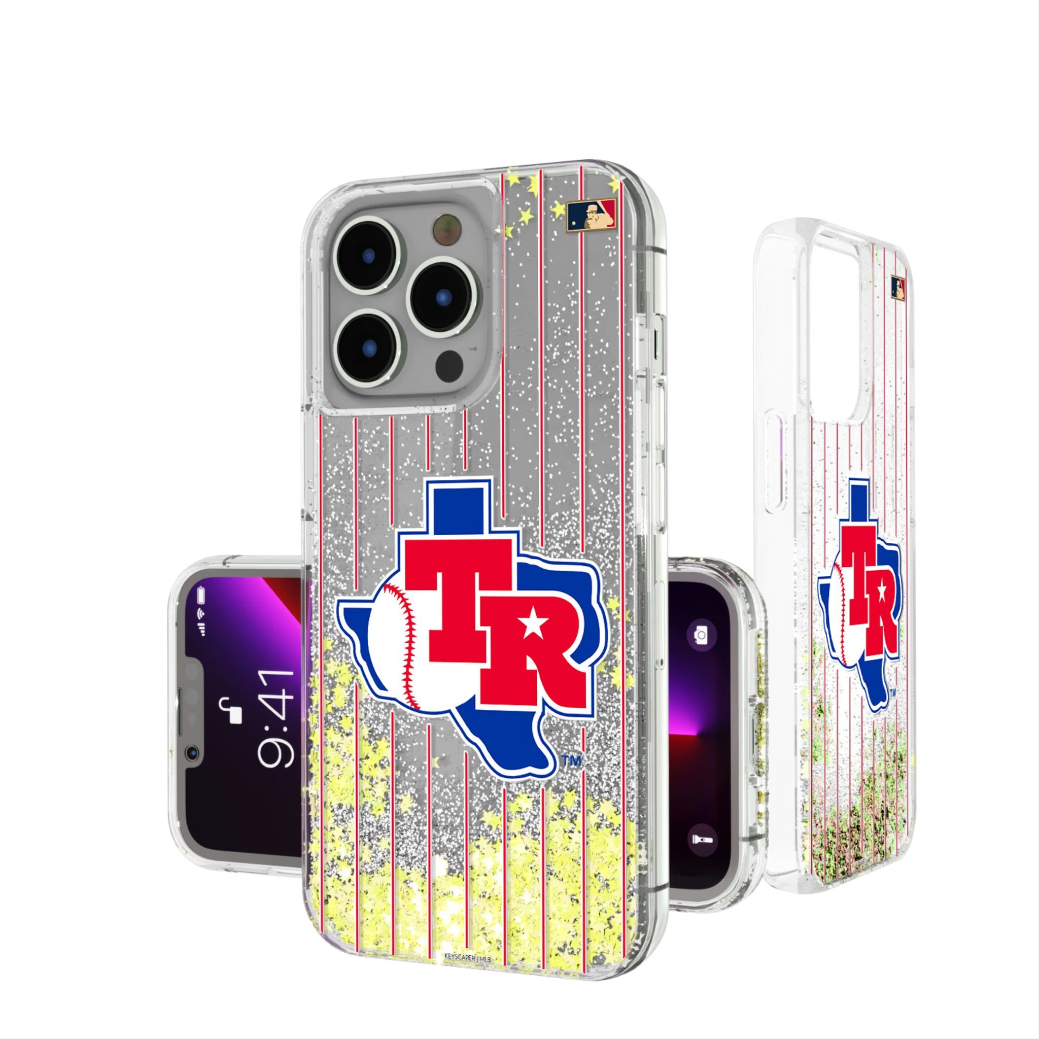 Texas Rangers 1981-1983 - Cooperstown Collection Pinstripe Glitter Phone Case 3