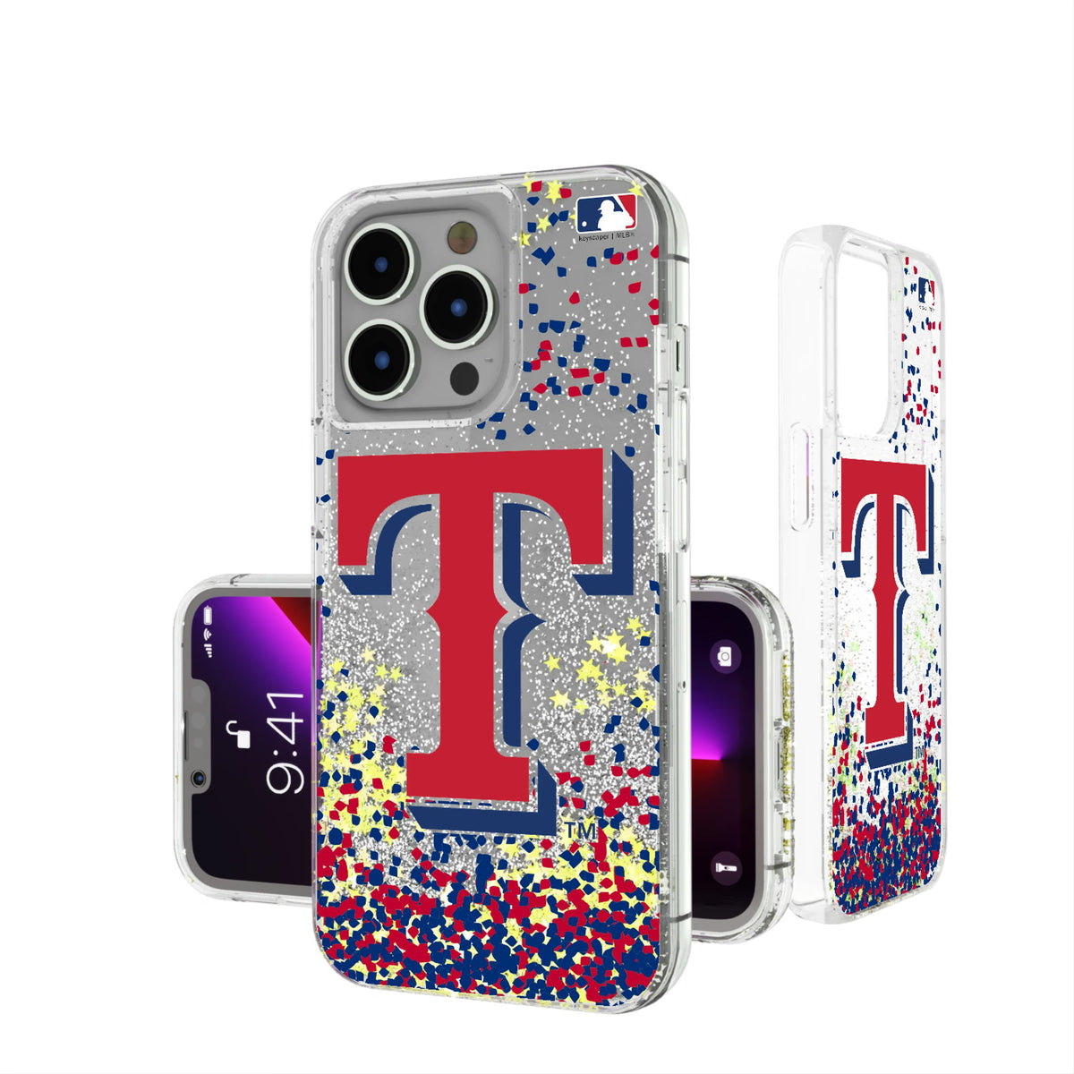 Texas Rangers Confetti Glitter Phone Case for Apple iPhone 10