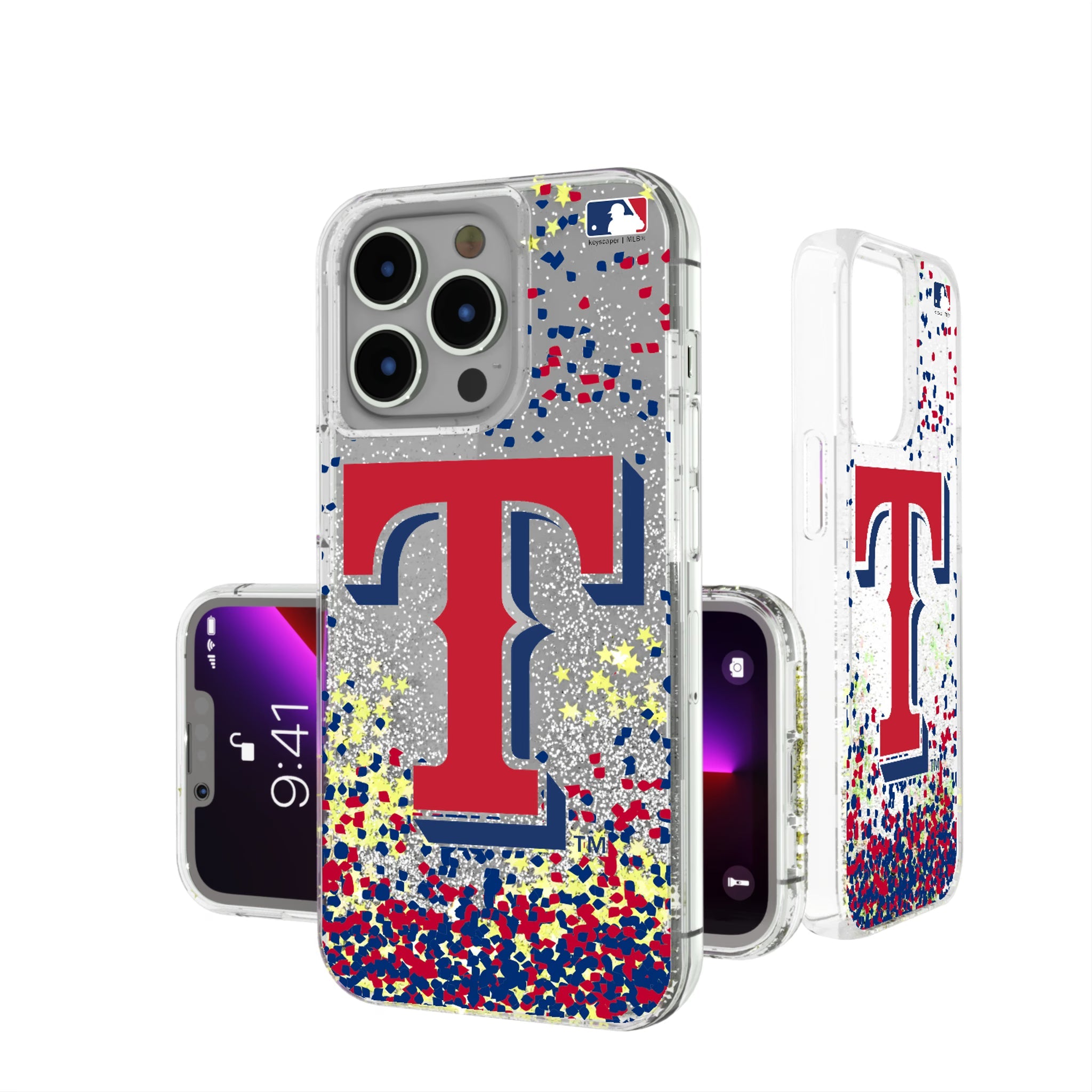 Texas Rangers Confetti Glitter Phone Case for Apple iPhone 8