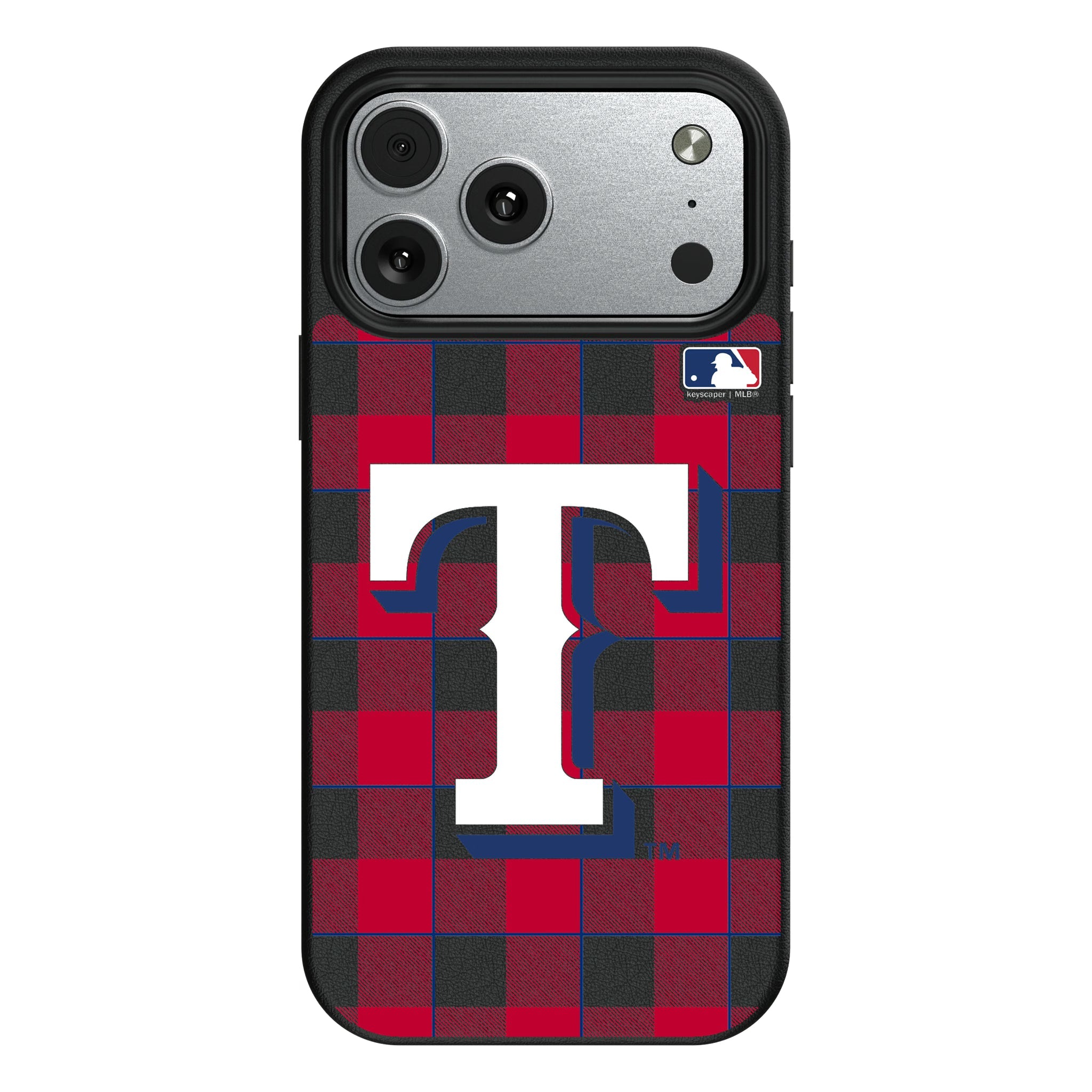Texas Rangers Plaid MagSafe Compatible Phone Case for Apple iPhone 10