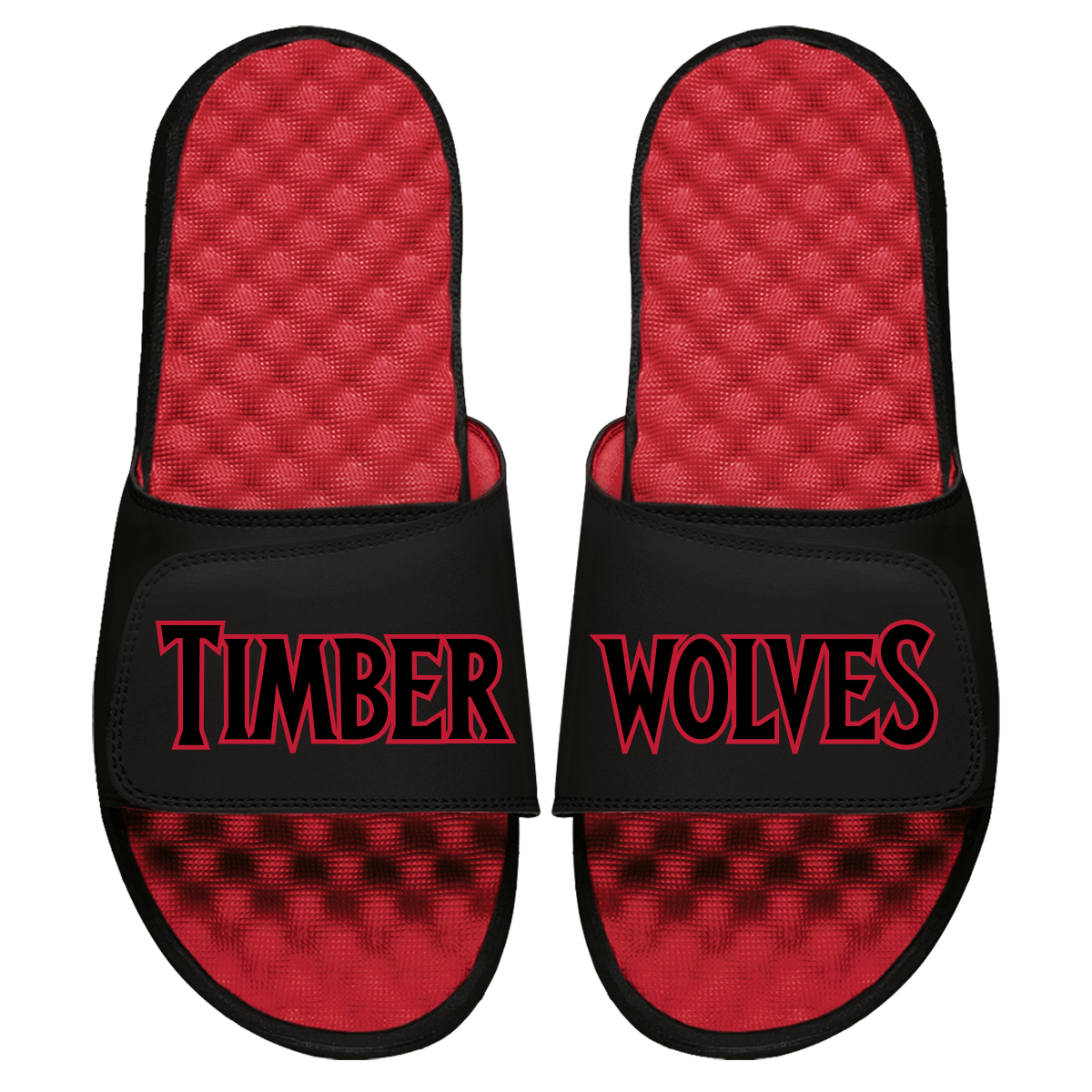 Minnesota Timberwolves Wordmark BRED Slides 1