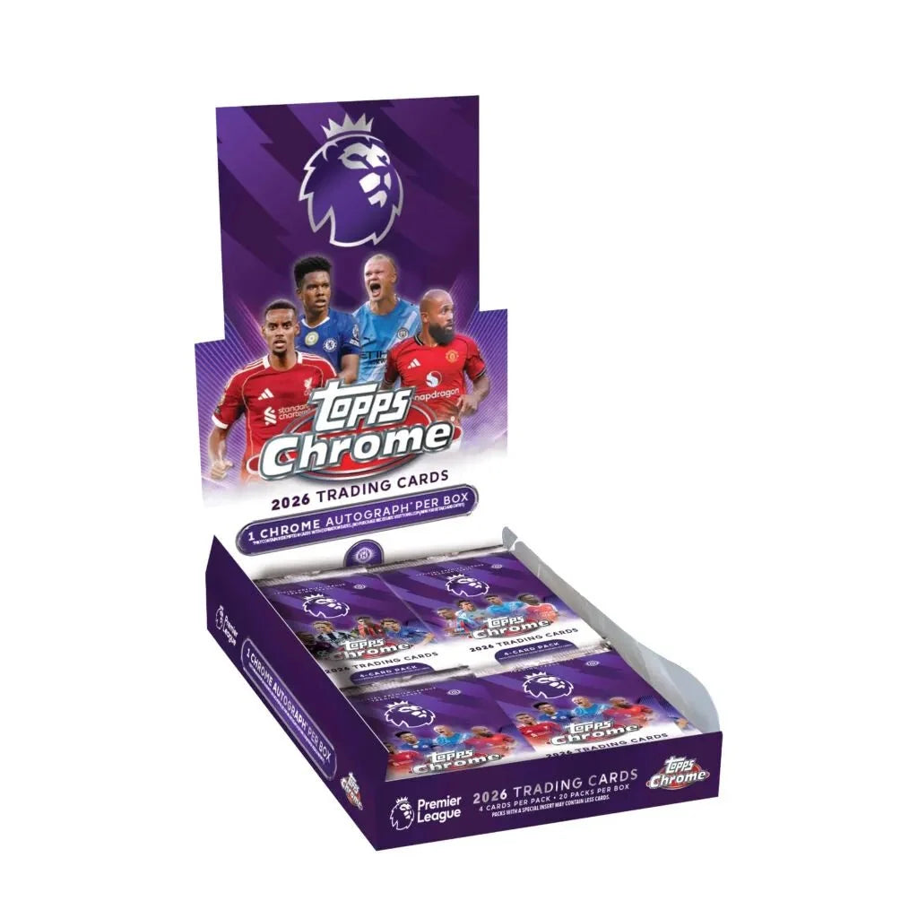 Topps 2025-26 Chrome Premier League Cards Hobby BOX (20 Packs Each) 1