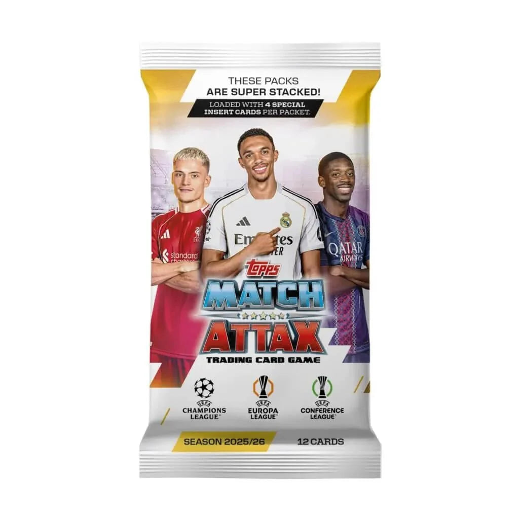 Topps 2025-26 Match Attax UEFA Champions League Cards PACK (12 Cards Each) 1