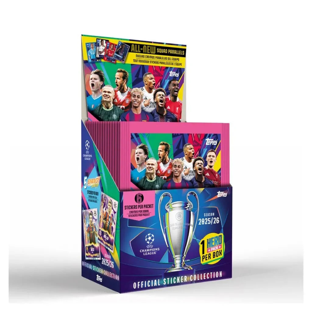 Topps 2025-26 UEFA Champions League Stickers BOX (50 Packs Each) 1