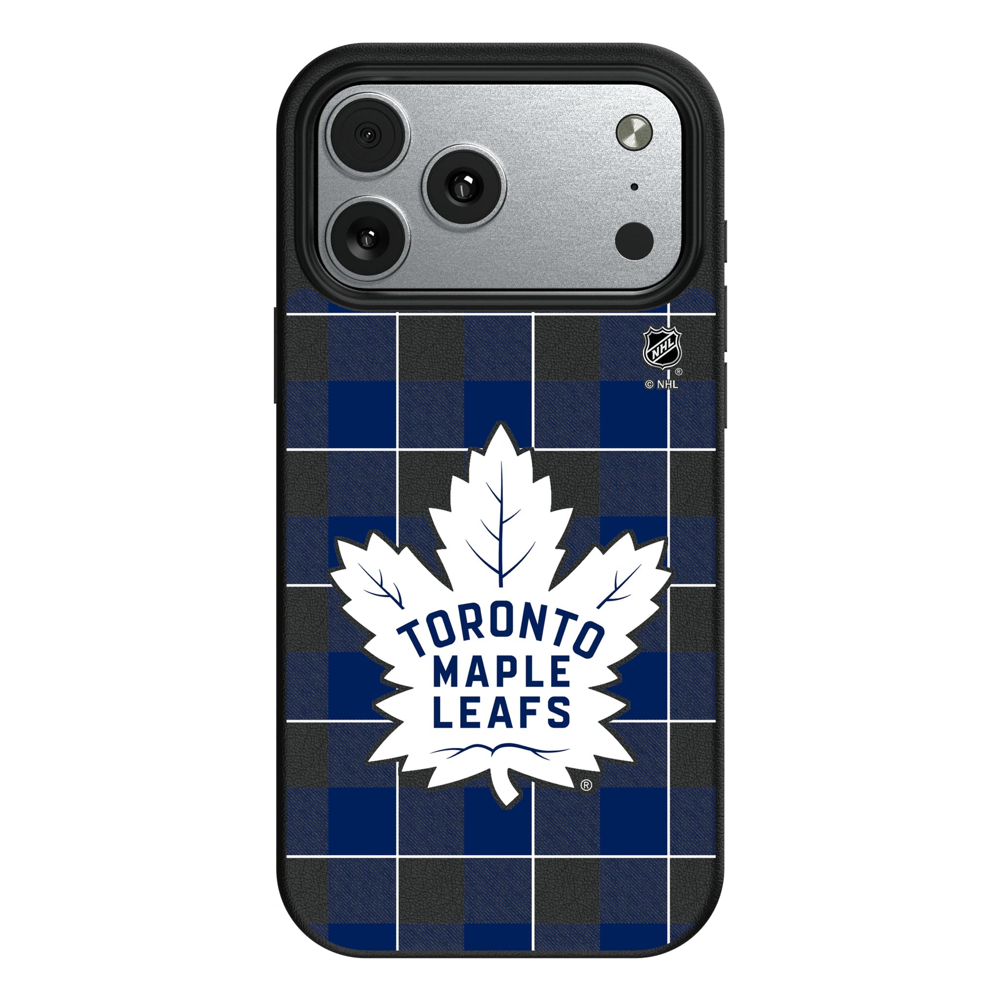 Toronto Maple Leafs Plaid MagSafe Compatible Phone Case for Apple iPhone 10