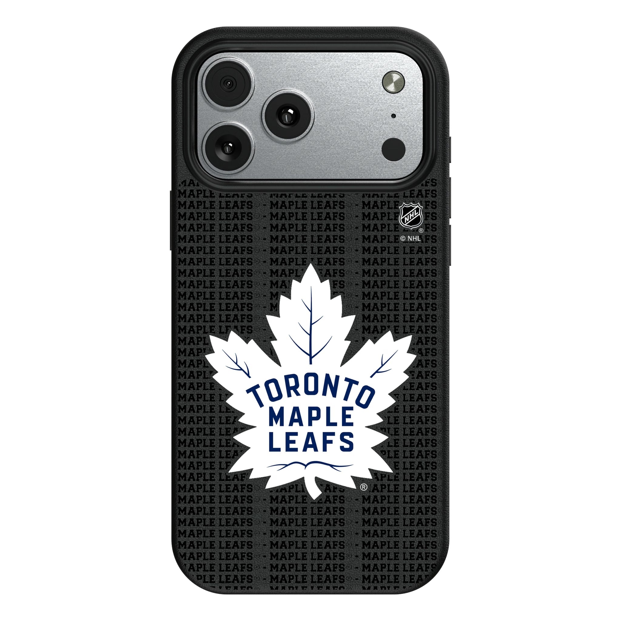 Toronto Maple Leafs Text Backdrop MagSafe Compatible Phone Case for Apple iPhone 10