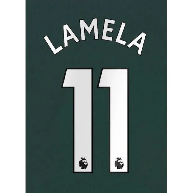 Tottenham 2020/21 Away Lamela #11 Jersey Name Set 1