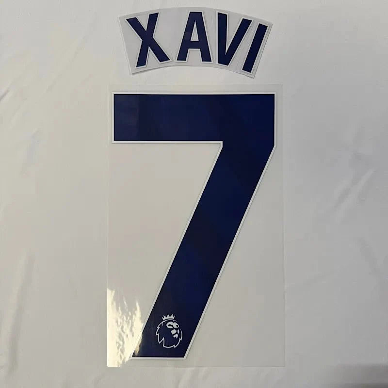 Tottenham 2025-Home Xavi #7 Jersey Name Set-Navy 1