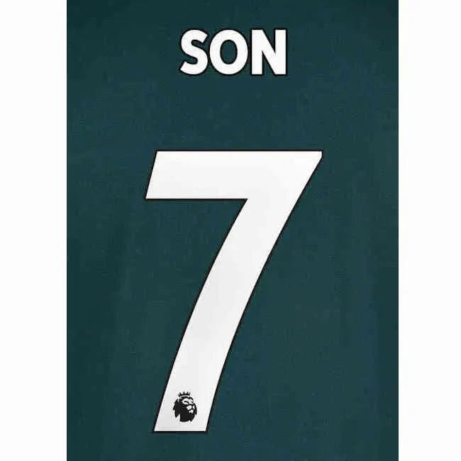 Tottnham 2019/22 Away Son #7 Jersey Name Set 1
