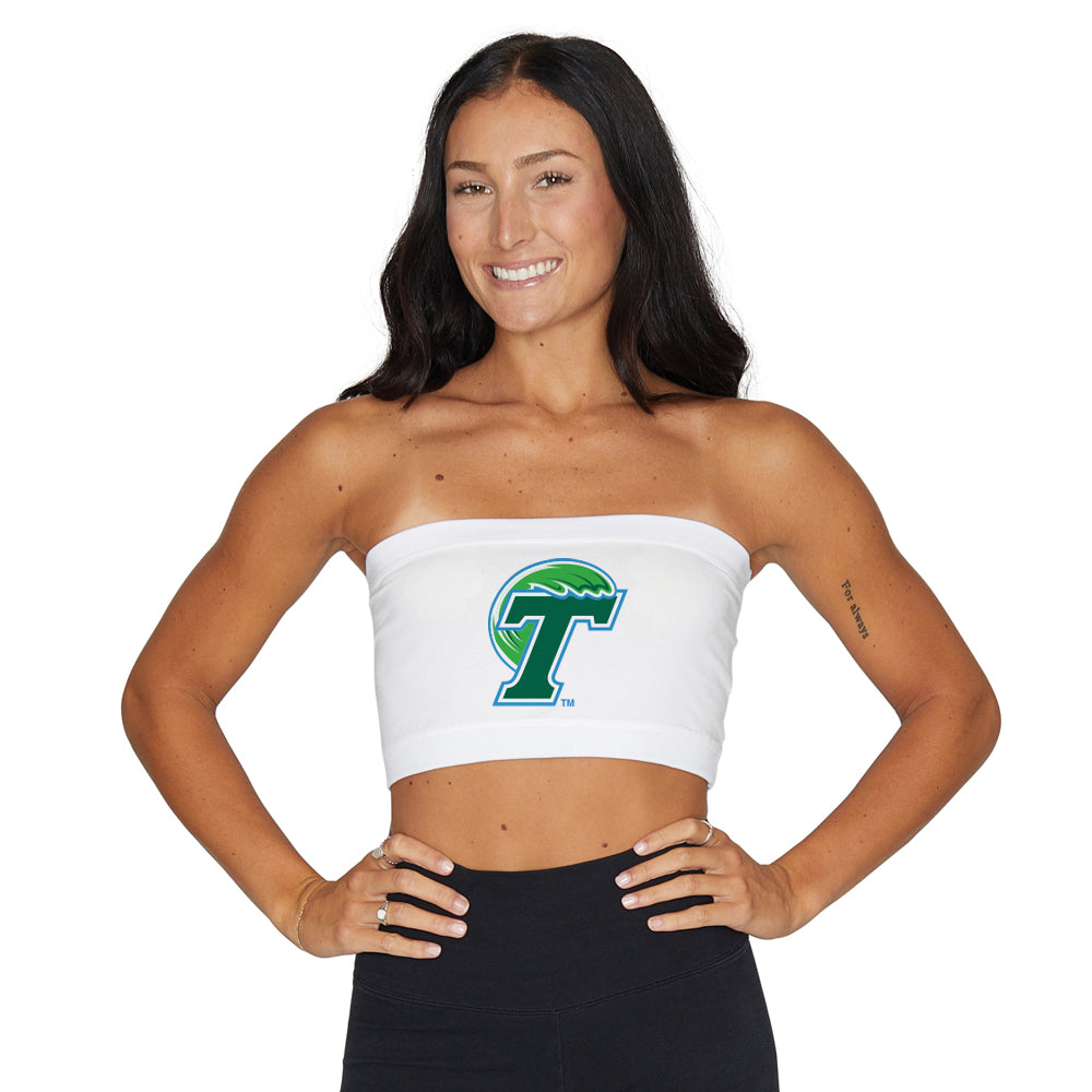 Tulane White Bandeau Top | lojobands