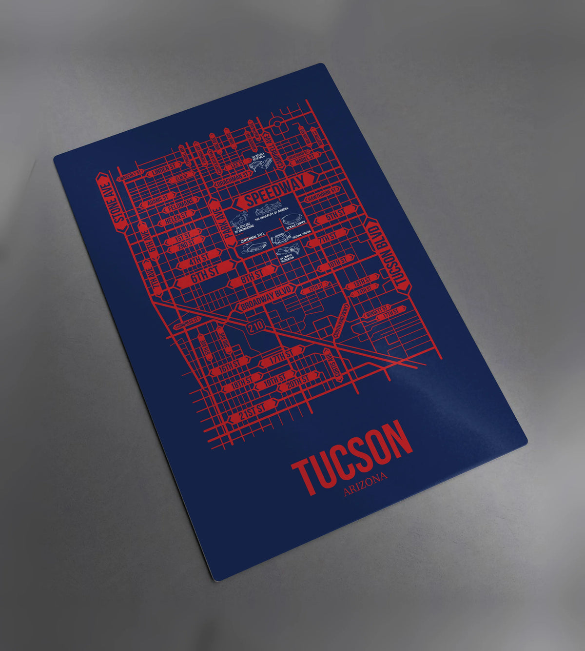Tucson, Arizona street map 2