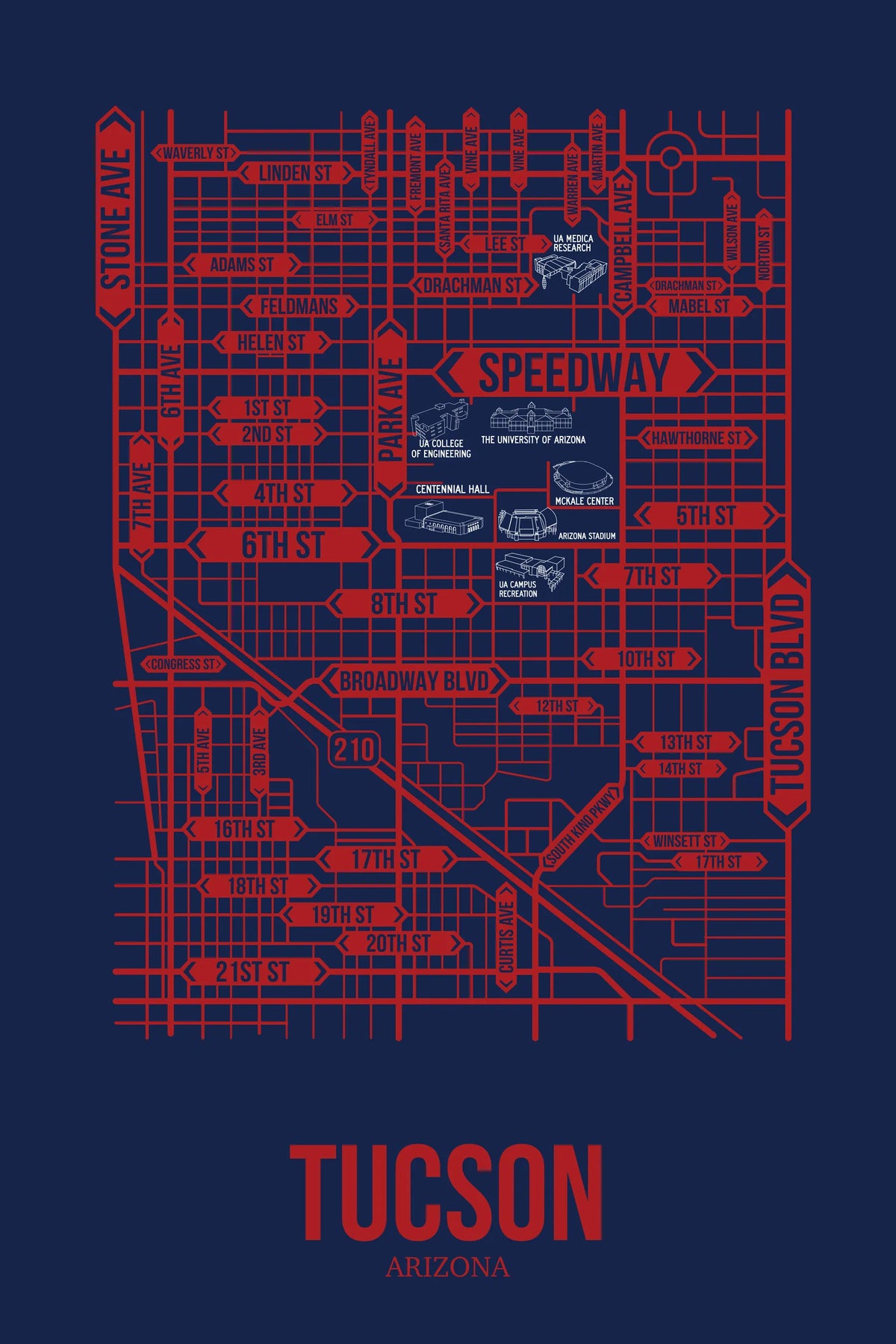 Tucson, Arizona street map 7