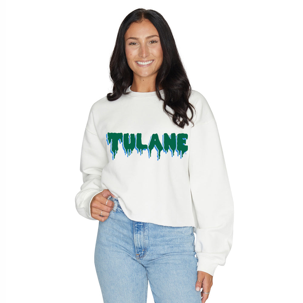Tulane Drip Crewneck Sweatshirt | lojobands
