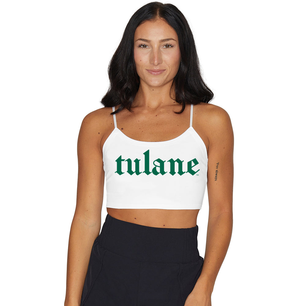 Tulane White Spaghetti Tank | lojobands