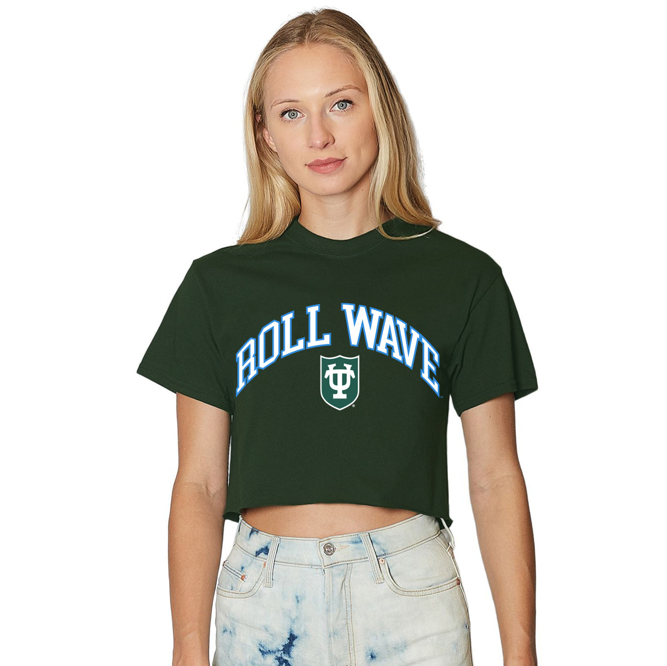 Tulane Roll Wave Green Tee | lojobands