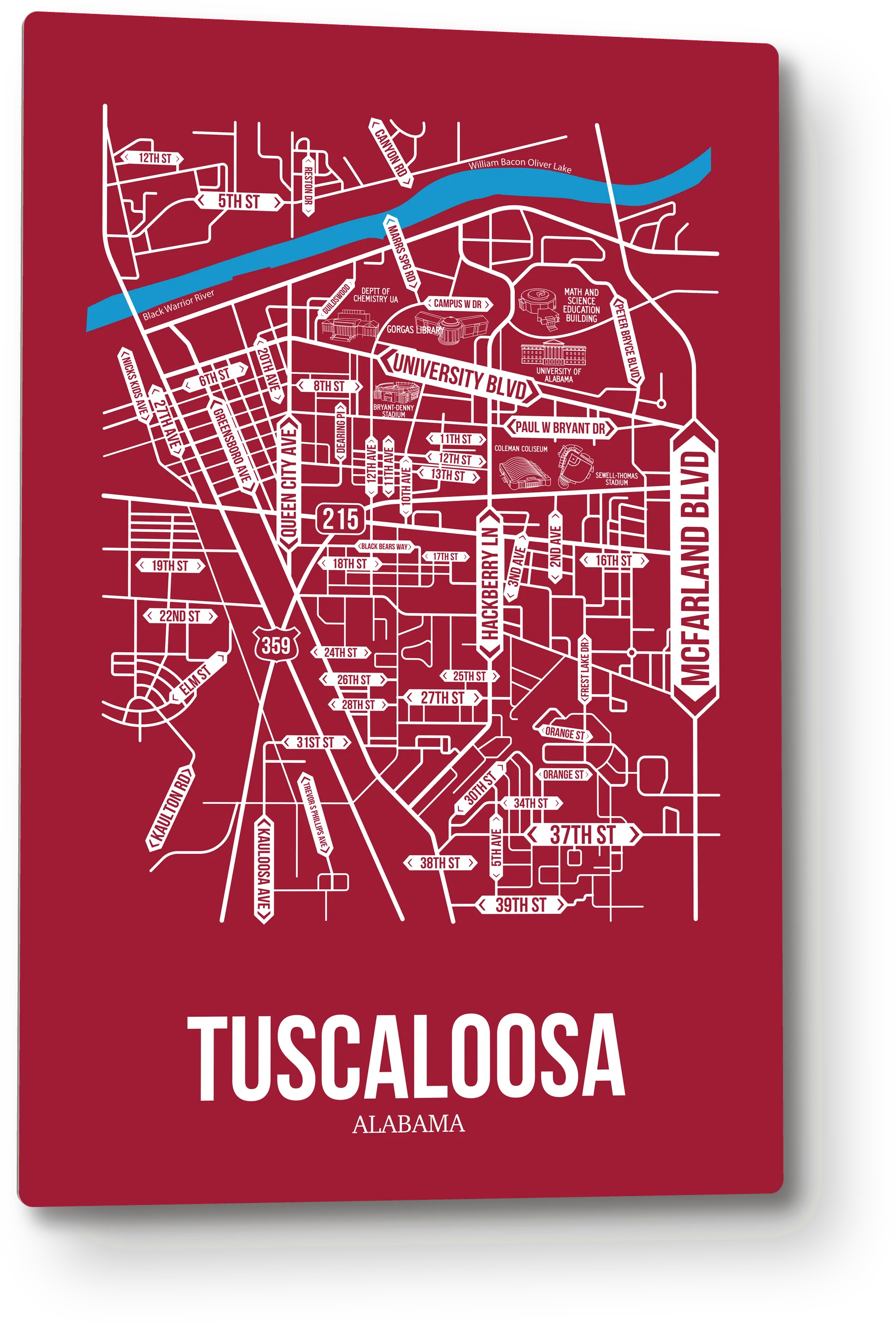 Tuscaloosa, Alabama street map 1