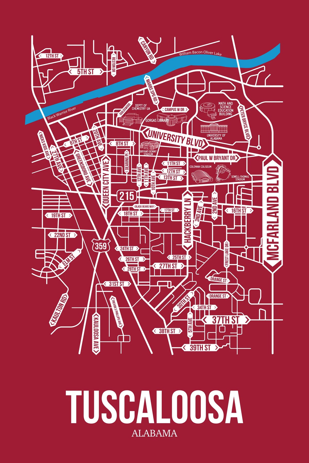 Tuscaloosa, Alabama street map 7