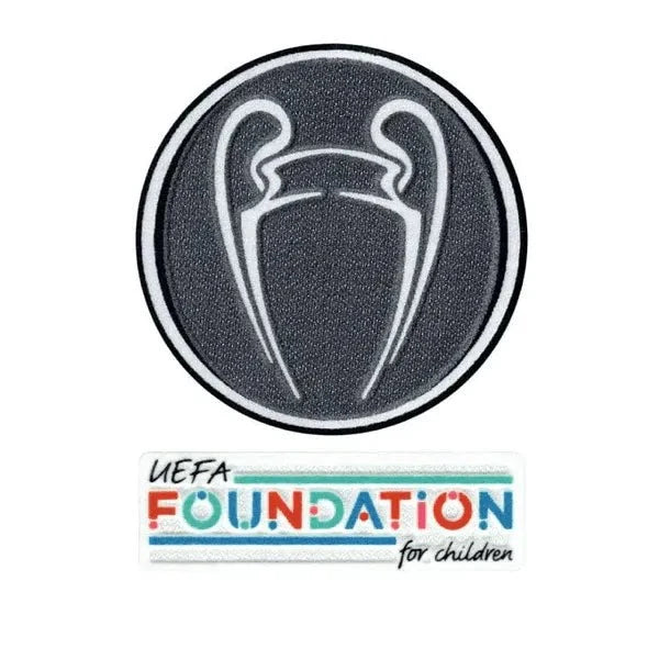 UEFA 2023 Manchester City Champion League Trophy Patch Set Youth (Foundation Patch Included) 1