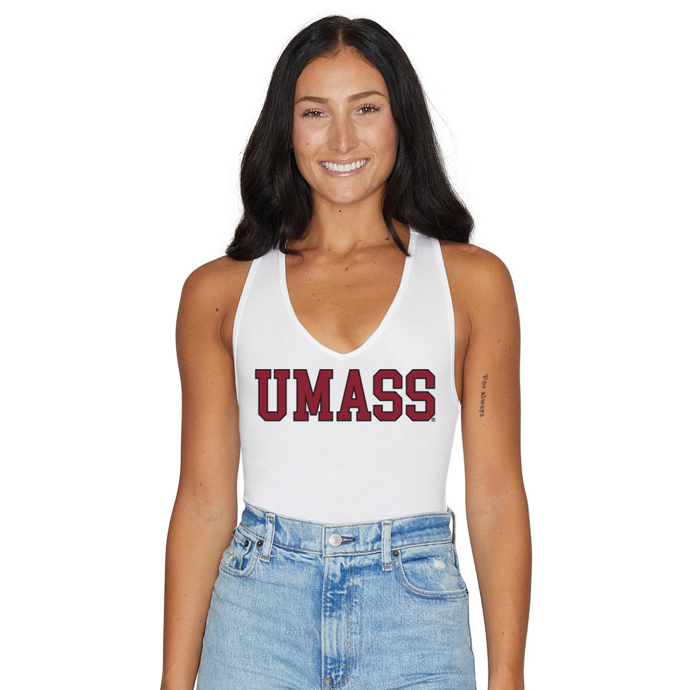 UMass White Bodysuit | lojobands