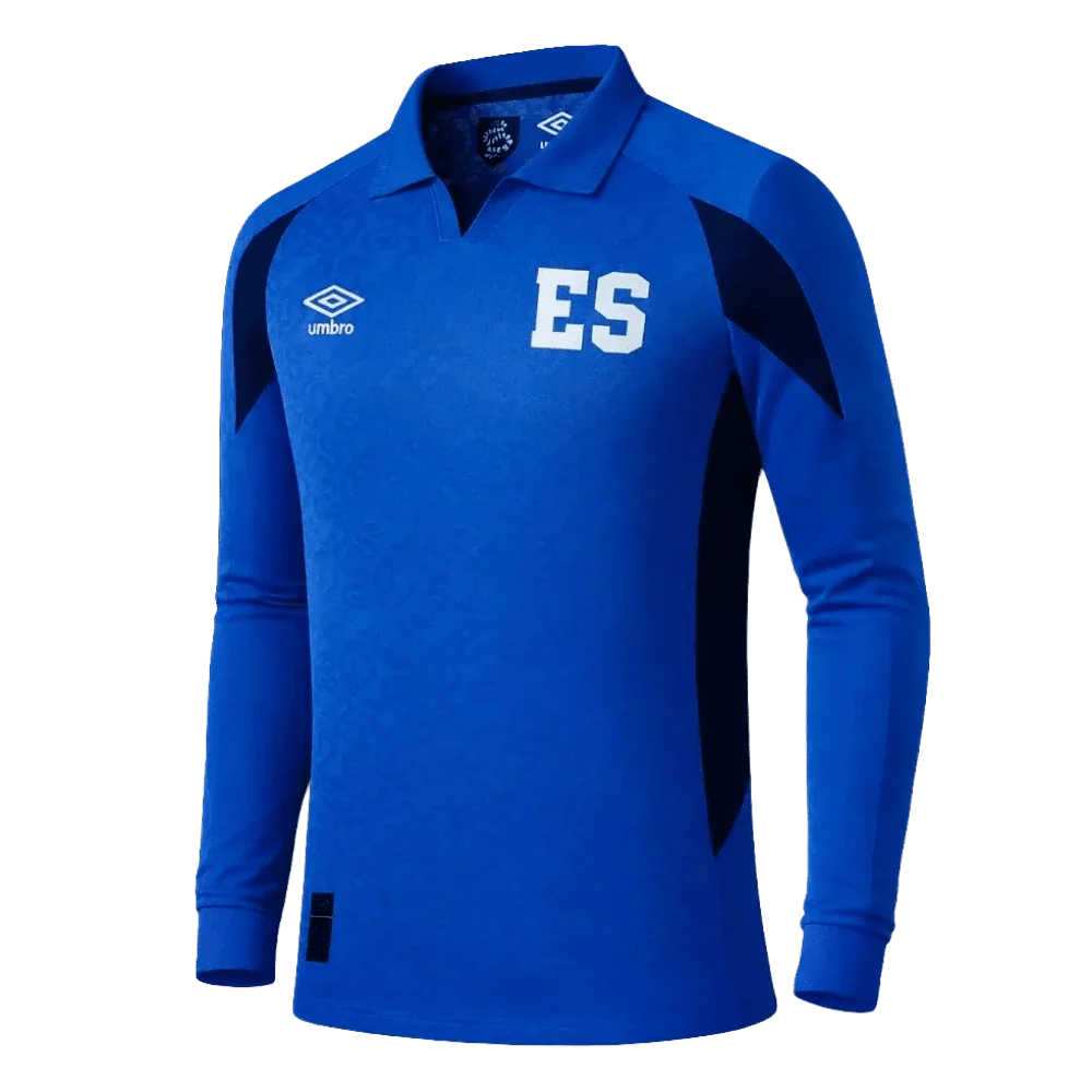 Umbro 2026 El Salvador Men's Authentic Home Long-Sleeve Soccer Jersey 1