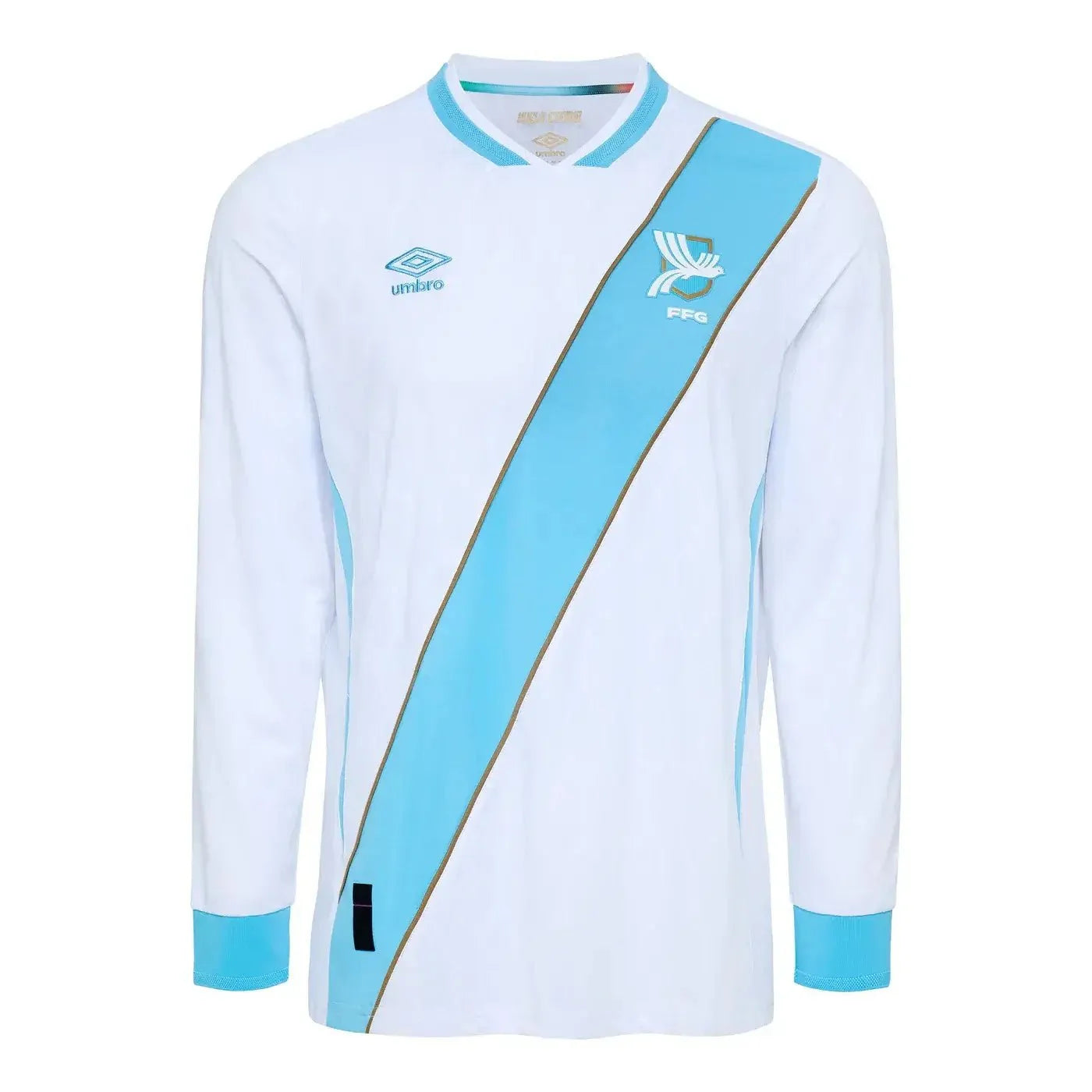 Umbro 2026 Guatemala Men's Authentic Home Long-Sleeve Soccer Jersey 1