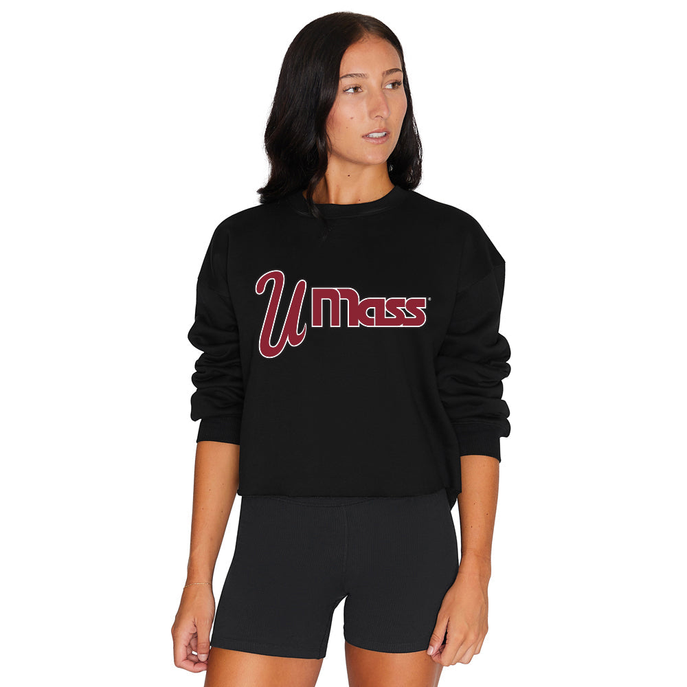 UMass Vintage Black Crewneck 3