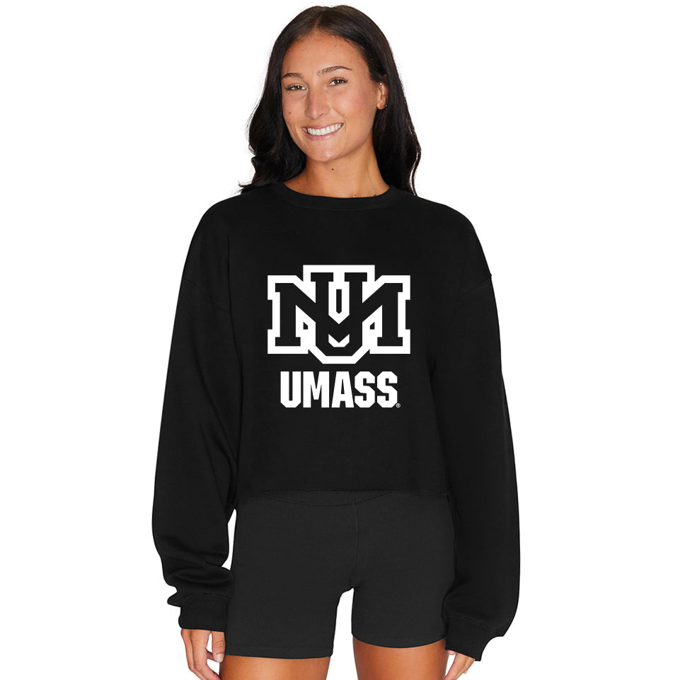 UMass Vintage Black Crewneck | lojobands