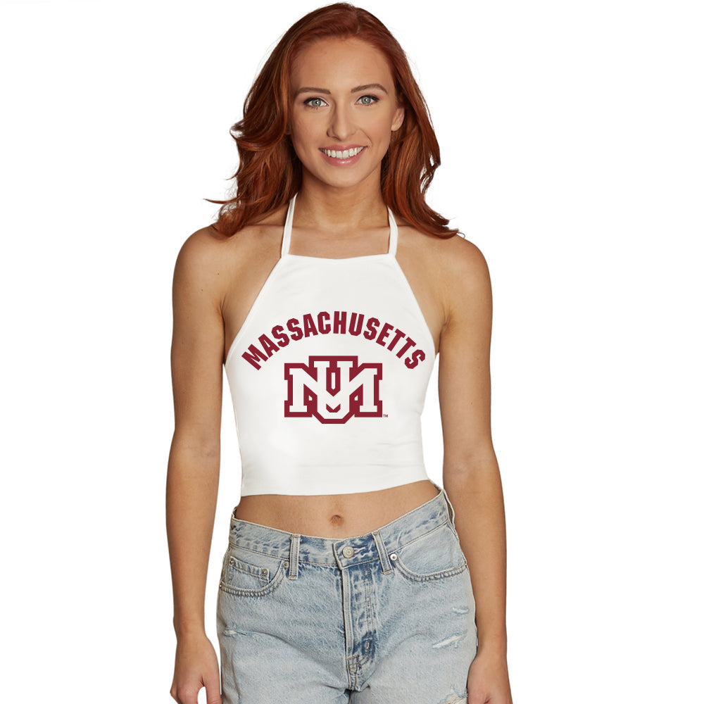UMass Vintage White Halter Top | lojobands