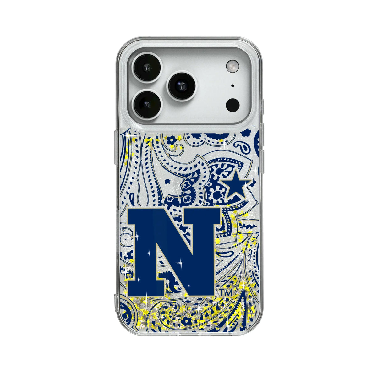 United State Naval Academy Midshipmen Paisley Glitter Phone Case 19