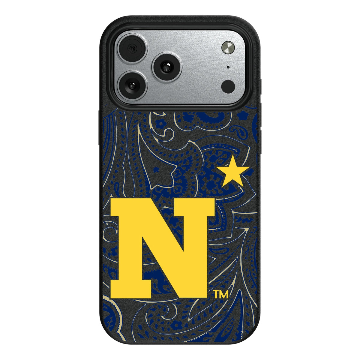United State Naval Academy Midshipmen Paisley MagSafe Compatible Phone Case for Apple iPhone 10