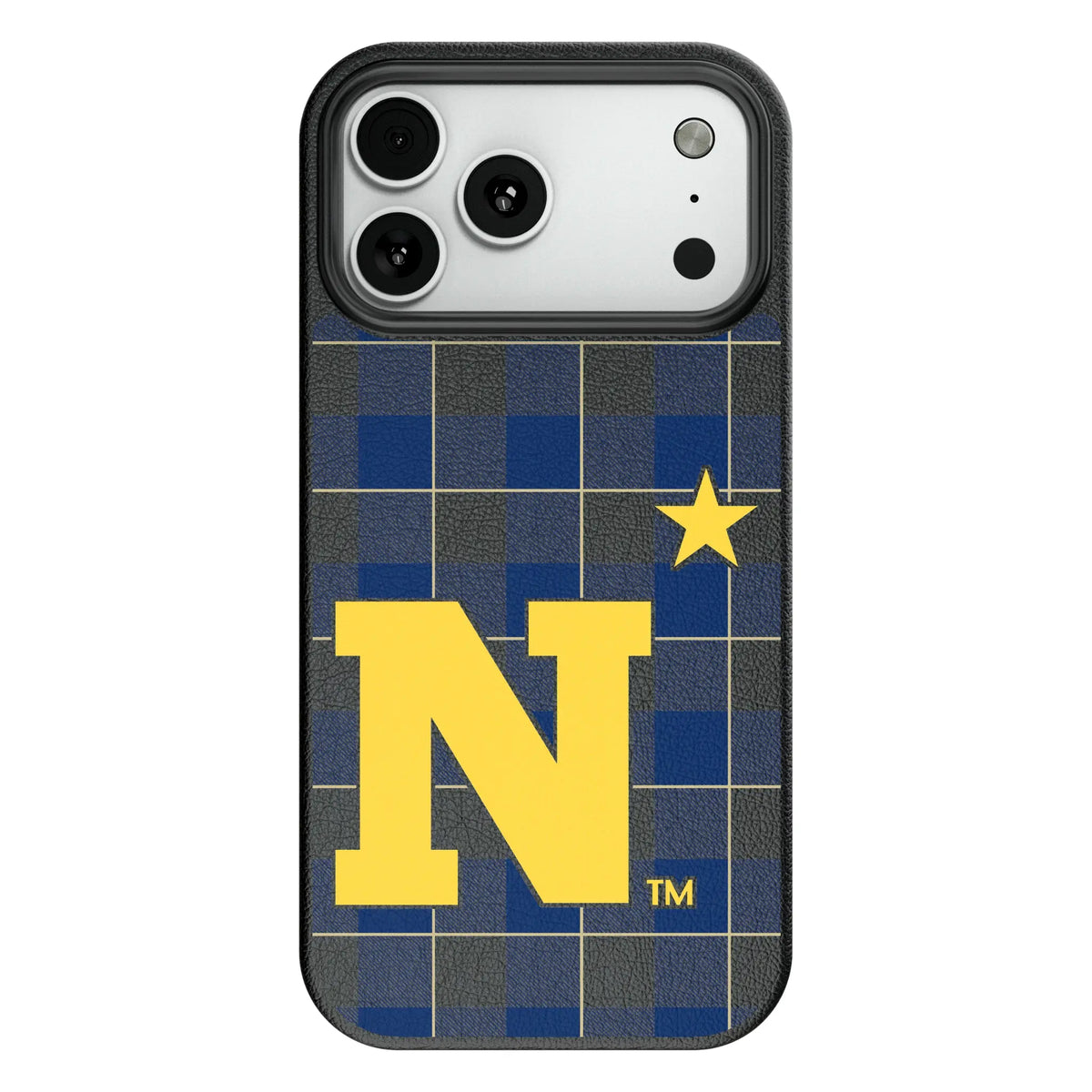 United State Naval Academy Midshipmen Plaid MagSafe Compatible Phone Case for Apple iPhone 12