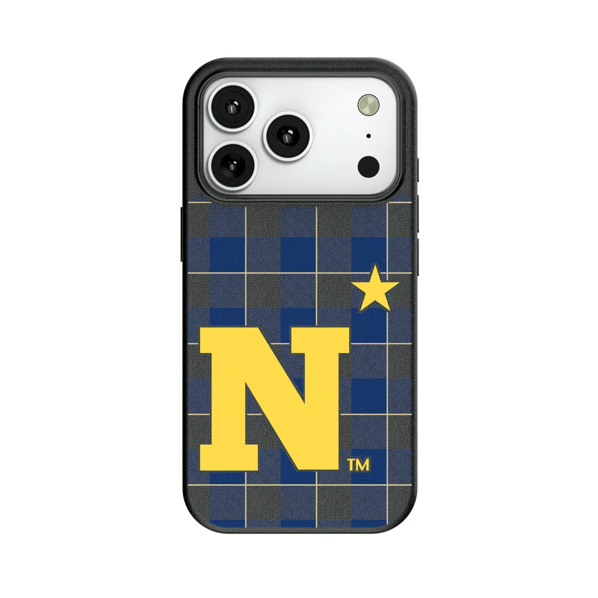 United State Naval Academy Midshipmen Plaid MagSafe Compatible Phone Case for Apple iPhone 11