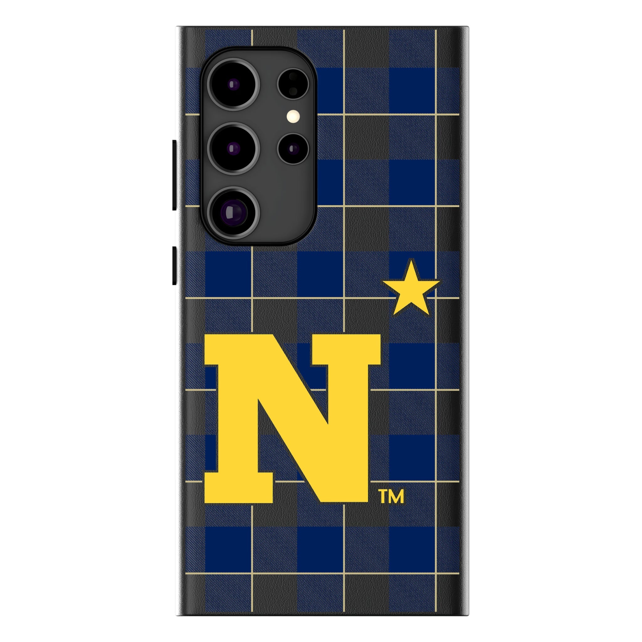 United State Naval Academy Midshipmen Plaid MagSafe Compatible Phone Case for Samsung Galaxy 16