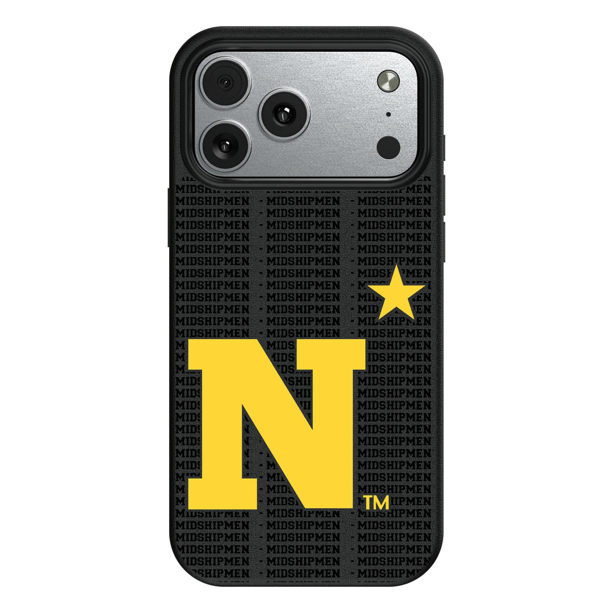 United State Naval Academy Midshipmen Text Backdrop MagSafe Compatible Phone Case for Apple iPhone 10