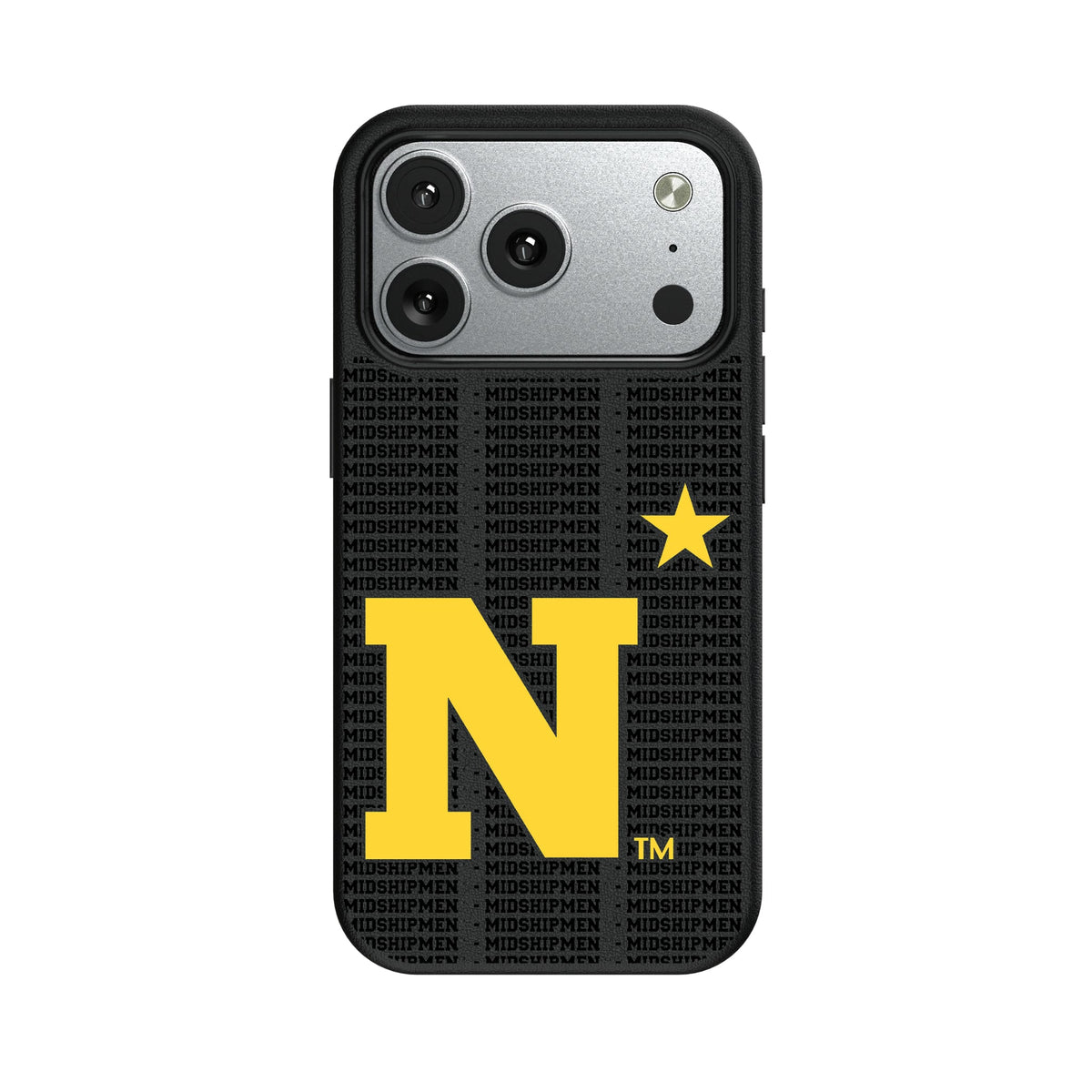 United State Naval Academy Midshipmen Text Backdrop MagSafe Compatible Phone Case for Apple iPhone 9